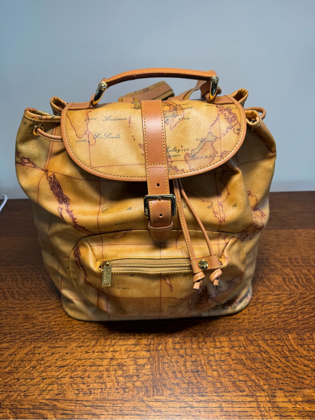 Alviero Martini Classe Geo Classic Map Backpack - Like New
